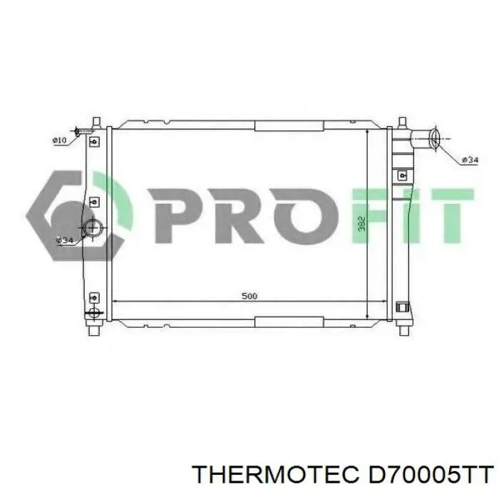 D70005TT Thermotec Радиатор основной