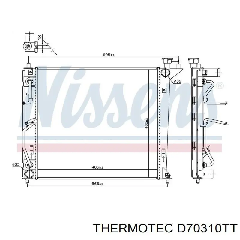 Радиатор D70310TT Thermotec