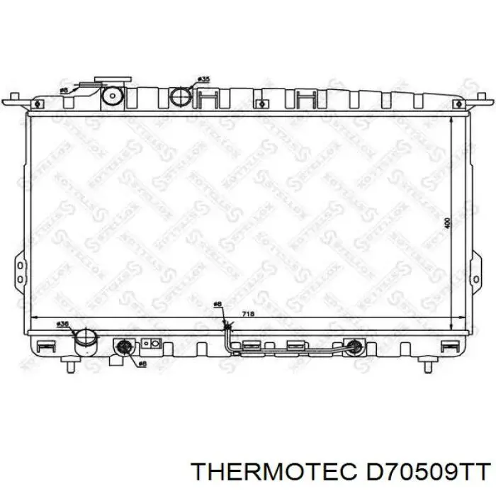 Купить D70509TT Thermotec Радиатор водяной