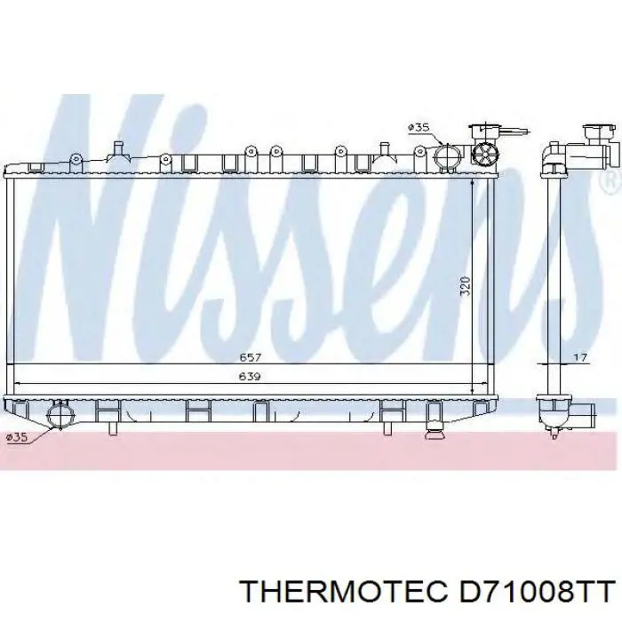 Радиатор D71008TT Thermotec