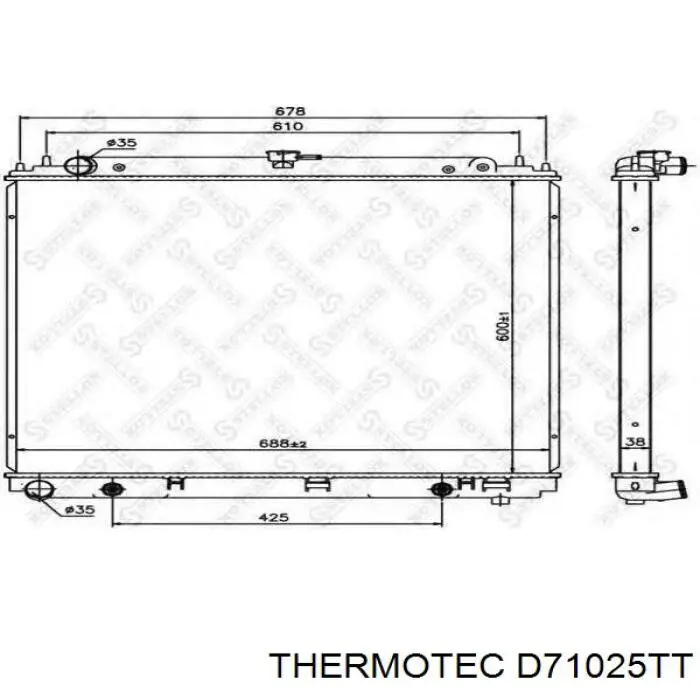 Купить D71025TT Thermotec Радиатор водяной