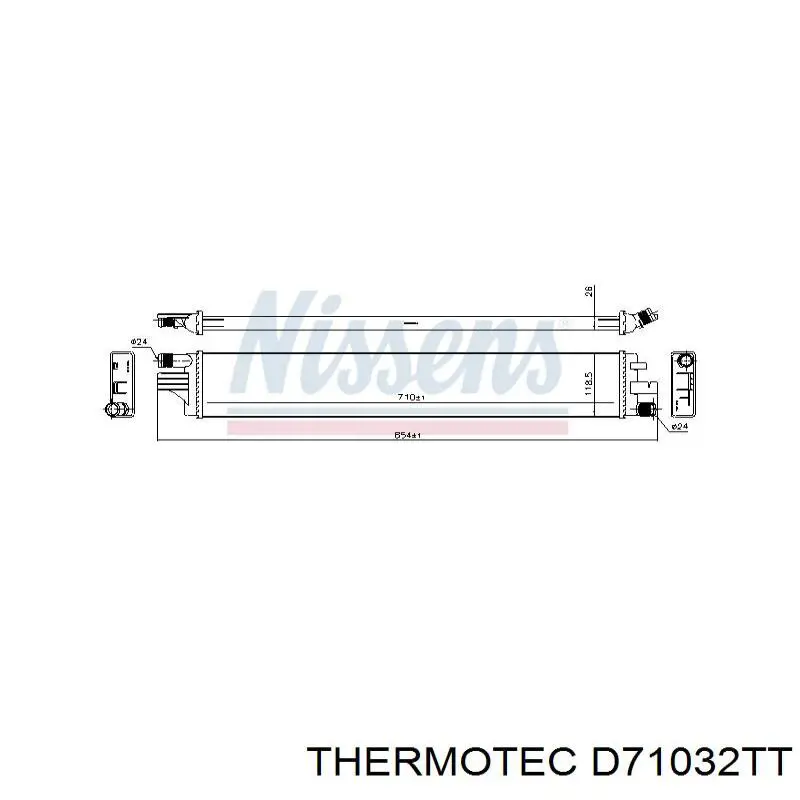 D71032TT Thermotec radiador de esfriamento de motor adicional