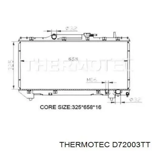 Купить D72003TT Thermotec Радиатор водяной