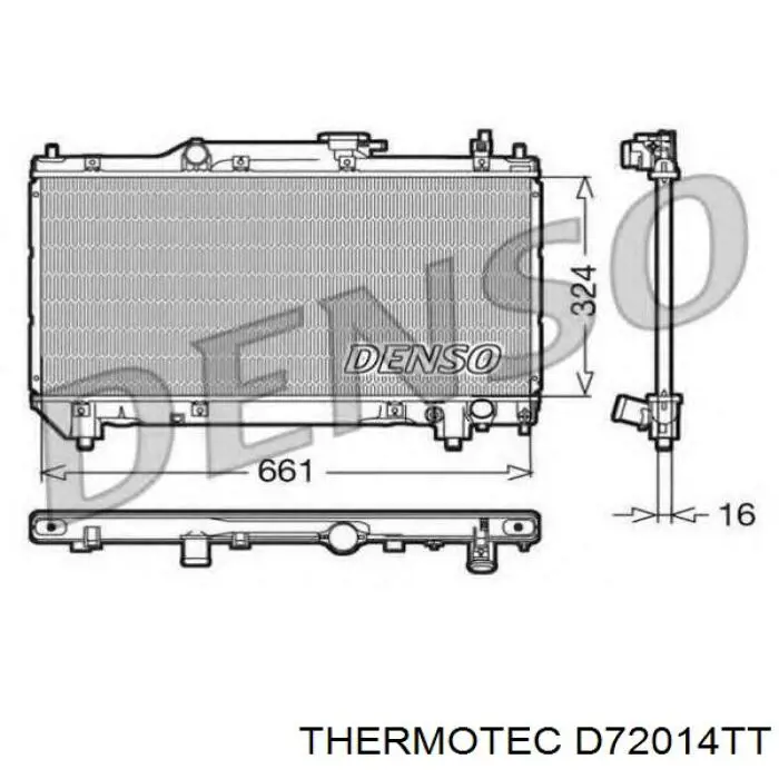 Радиатор D72014TT Thermotec