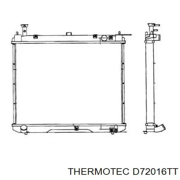 Радиатор охлаждения двигателя Thermotec D72016TT цена, от 127.70 USD
