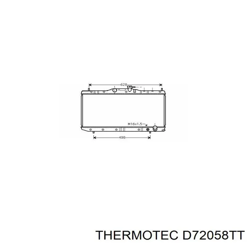 Купить D72058TT Thermotec Радиатор водяной
