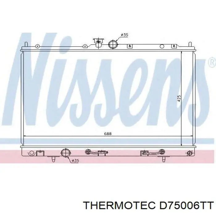 Купить D75006TT Thermotec Радиатор водяной