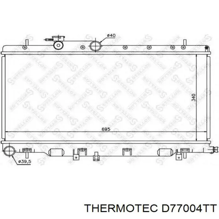 Радиатор охлаждения двигателя Thermotec D77004TT цена, от 93.49 USD