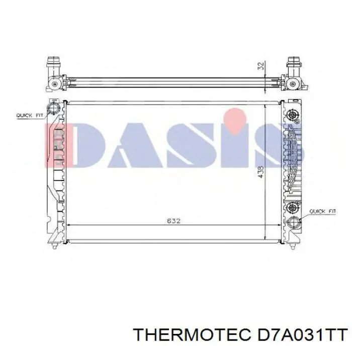 Купить D7A031TT Thermotec Радиатор водяной