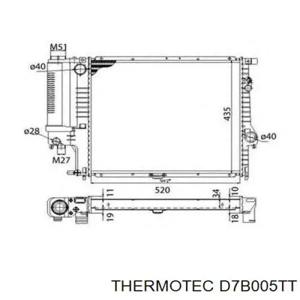 Радиатор D7B005TT Thermotec