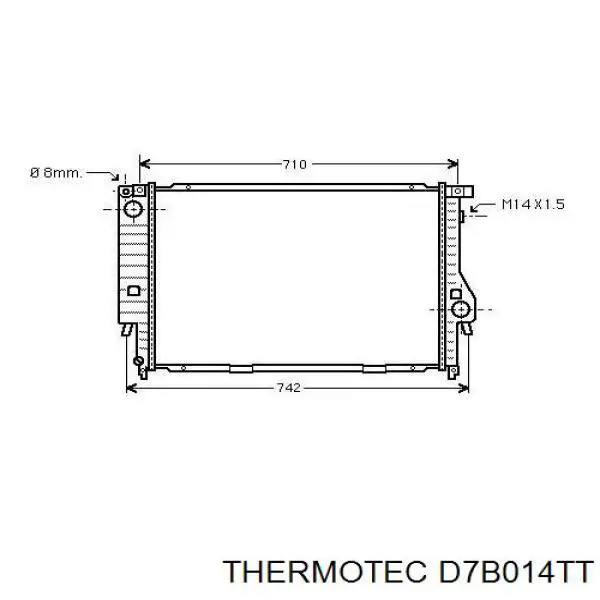 Купить D7B014TT Thermotec Радиатор водяной