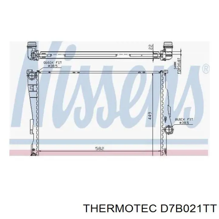 Радиатор охлаждения Thermotec D7B021TT