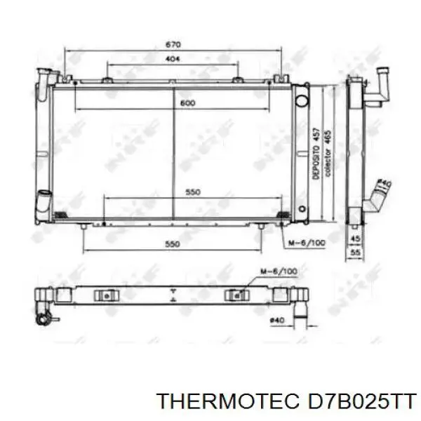 Радиатор D7B025TT Thermotec