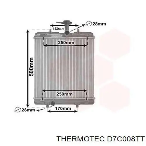 Купить D7C008TT Thermotec Радиатор водяной