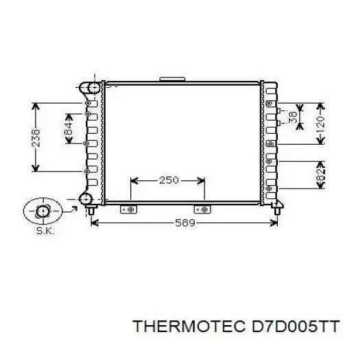 Купить D7D005TT Thermotec Радиатор водяной
