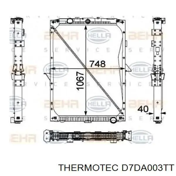 Купить D7DA003TT Thermotec Радиатор водяной