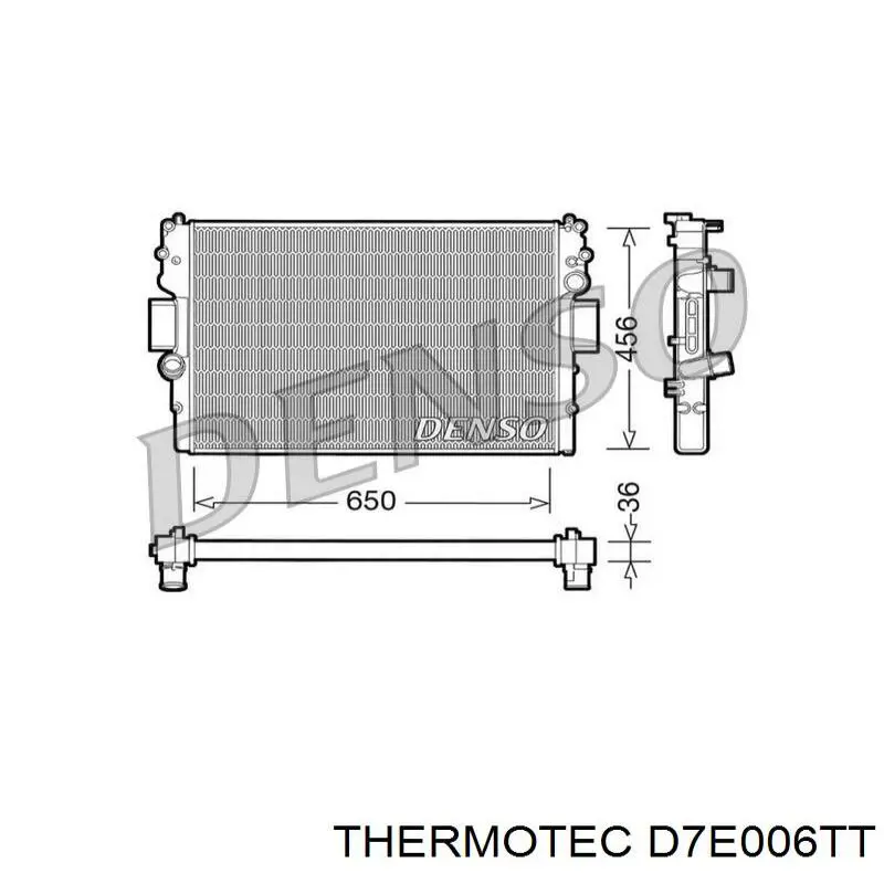 Купить D7E006TT Thermotec Радиатор водяной