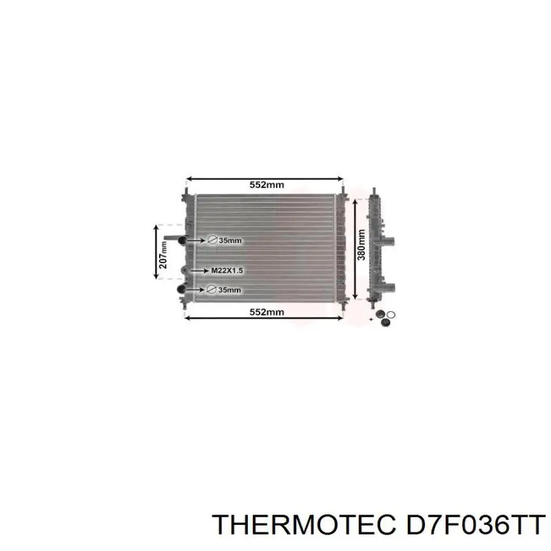 D7F036TT Thermotec Радиатор основной