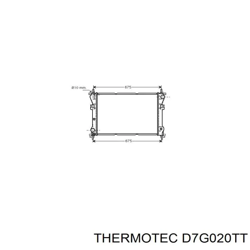 Радіатор охолодження двигуна D7G020TT Thermotec