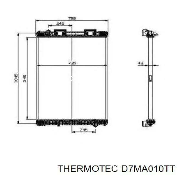 Купить D7MA010TT Thermotec Радиатор водяной