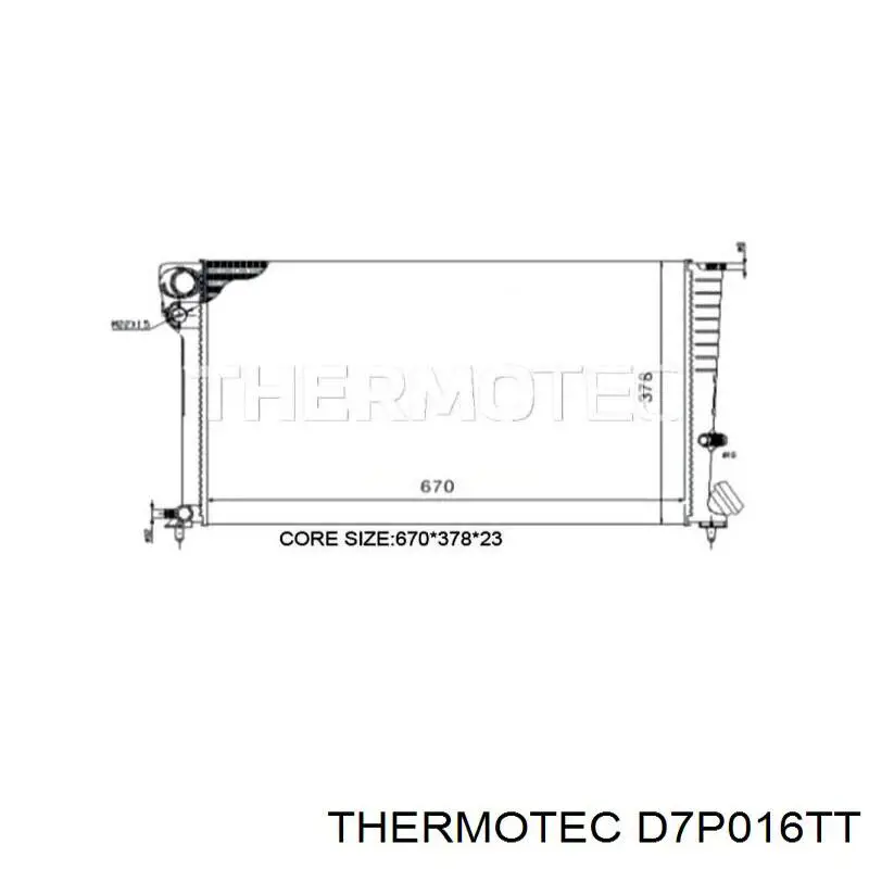 Купить D7P016TT Thermotec Радиатор водяной
