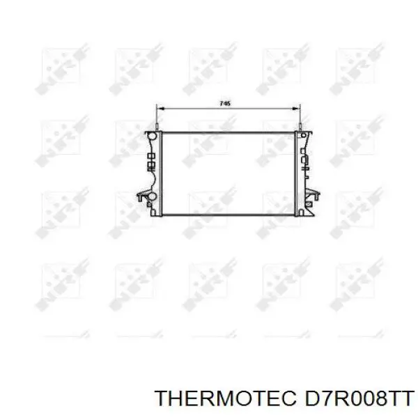 Радиатор охлаждения двигателя Thermotec D7R008TT цена, от 53.28 USD