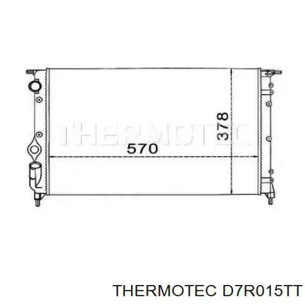 Радиатор охлаждения двигателя Thermotec D7R015TT цена, от 48.81 USD