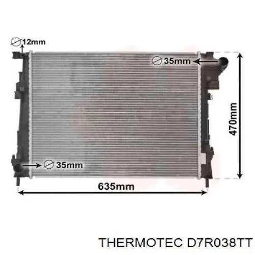 Радиатор охлаждения Thermotec D7R038TT