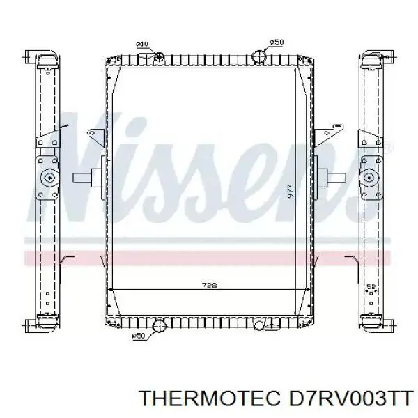 Радиатор интеркуллера Thermotec D7RV003TT
