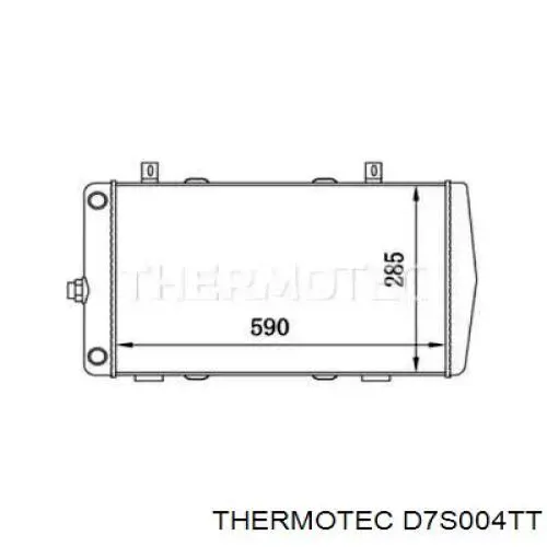 Радіатор охолодження двигуна D7S004TT Thermotec