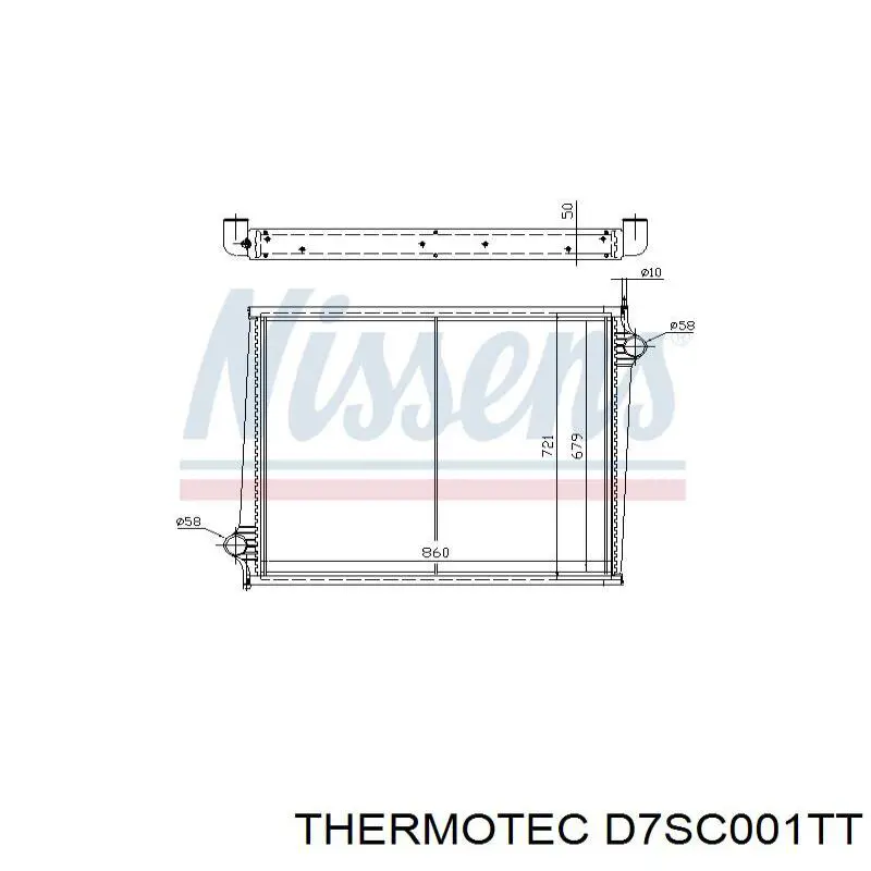 Купить D7SC001TT Thermotec Радиатор водяной