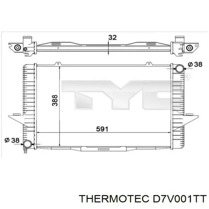 Радиатор D7V001TT Thermotec