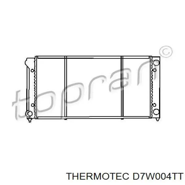 Радіатор охолодження двигуна D7W004TT Thermotec