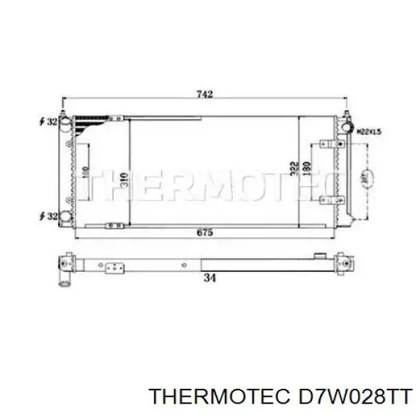 D7W028TT Thermotec радиатор