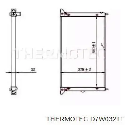 Купить D7W032TT Thermotec Радиатор водяной