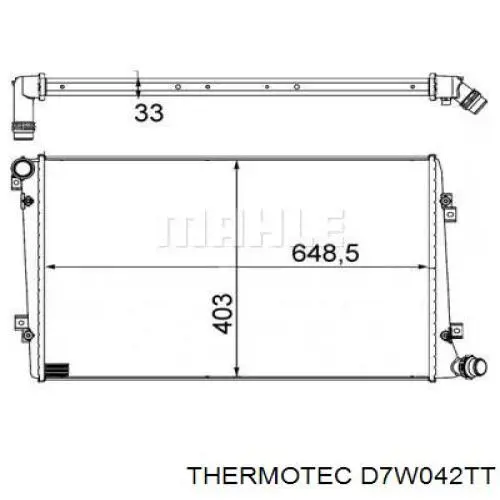 Купить D7W042TT Thermotec Радиатор водяной
