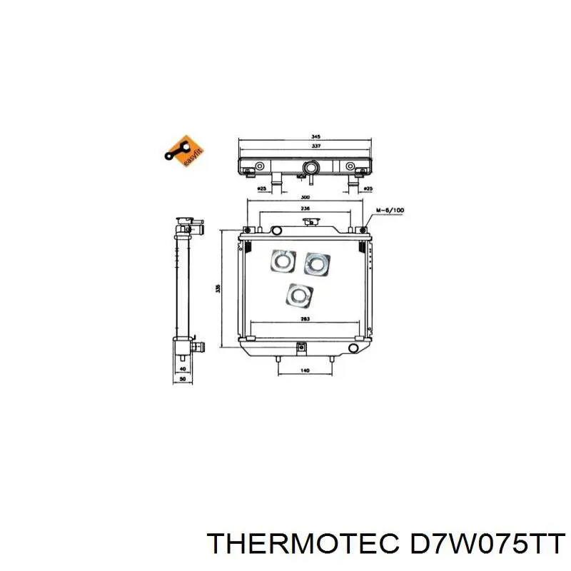 Радиатор 13273 TYC