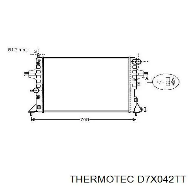 Купить D7X042TT Thermotec Радиатор водяной