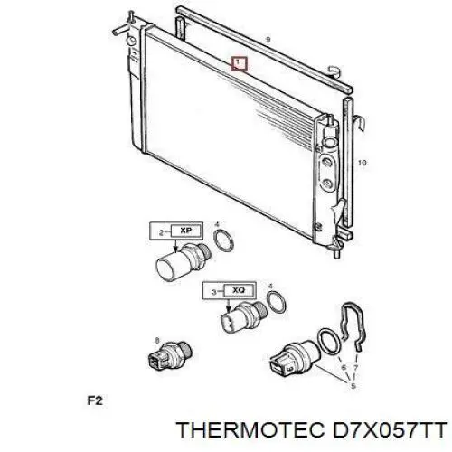 Радиатор D7X057TT Thermotec