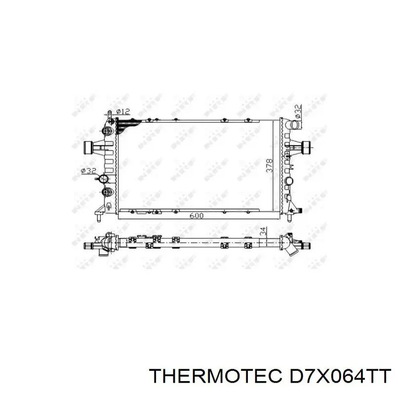Радиатор охлаждения Thermotec D7X064TT