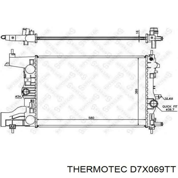 Купить D7X069TT Thermotec Радиатор водяной
