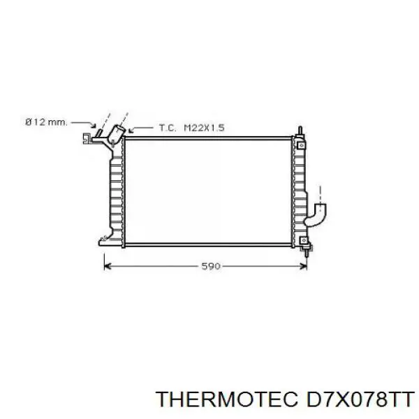 Радиатор D7X078TT Thermotec