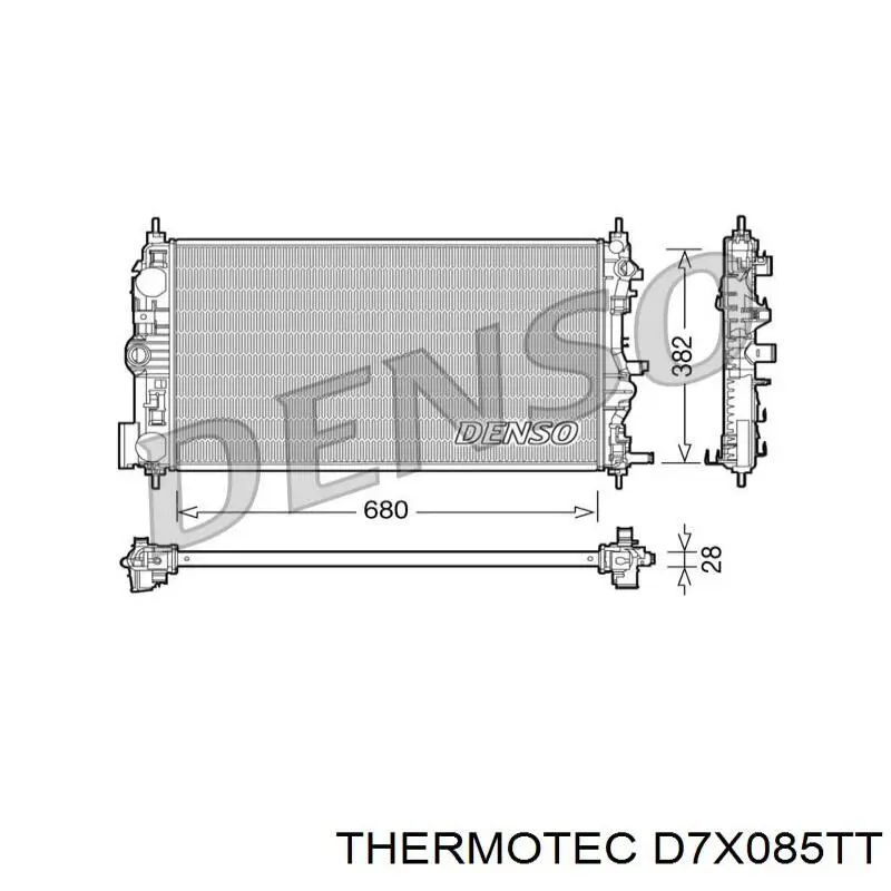 Купить D7X085TT Thermotec Радиатор водяной