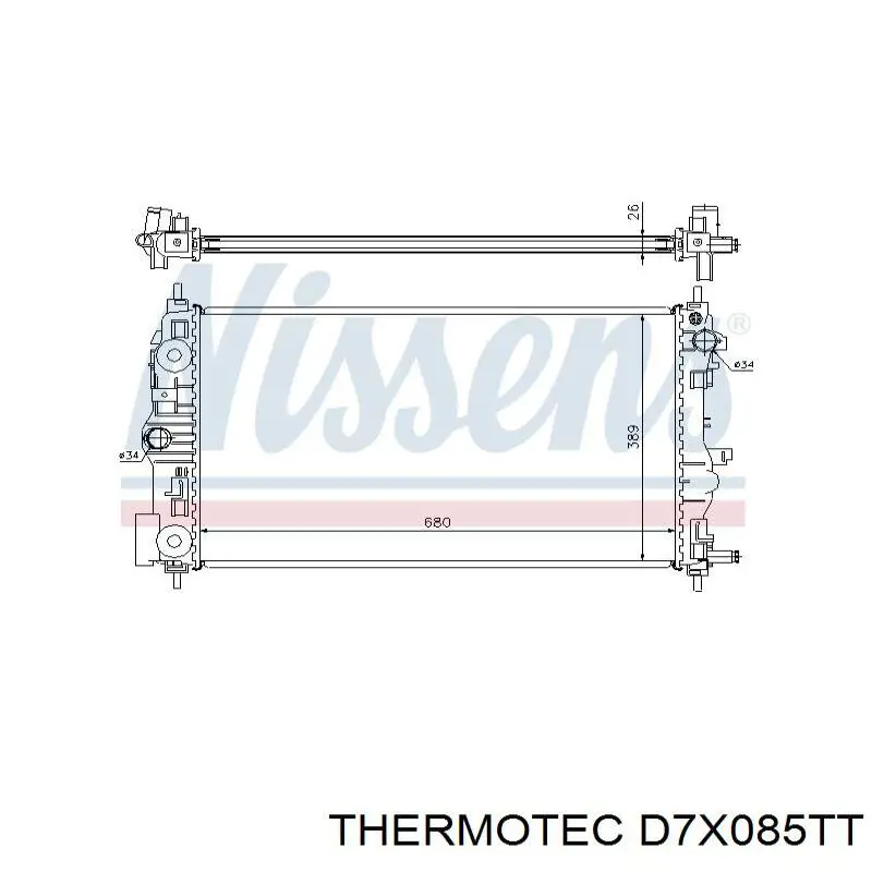 Радиатор D7X085TT Thermotec