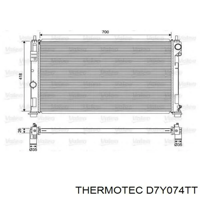 Радиатор D7Y074TT Thermotec