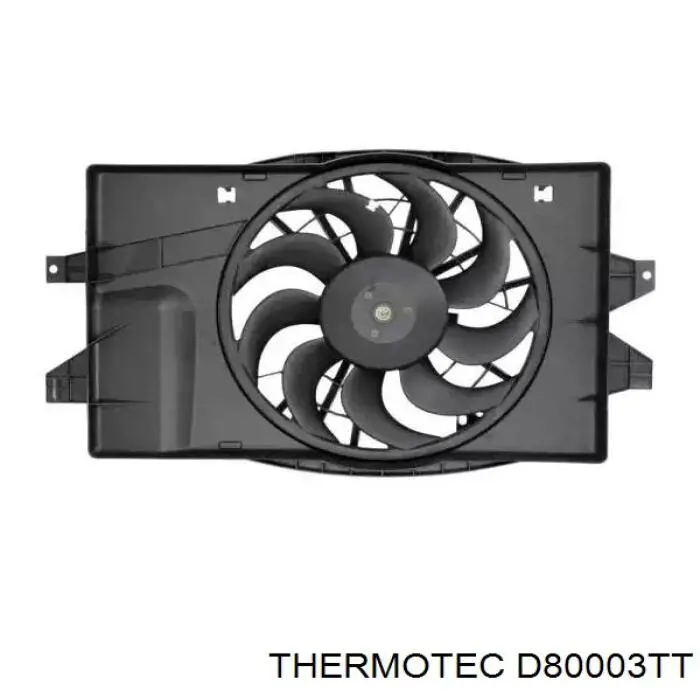 Диффузор радиатора охлаждения в сборе с крыльчаткой Thermotec D80003TT