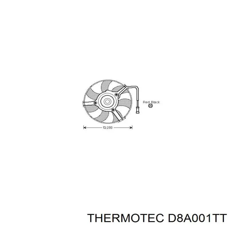 D8A001TT Thermotec Вентилятор радиатора