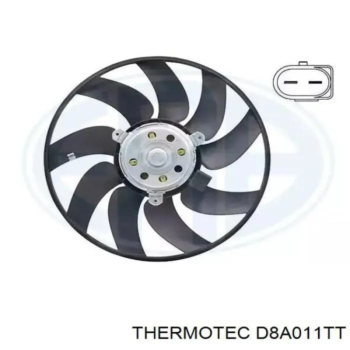 Купить D8A011TT Thermotec Электровентилятор охлаждения в сборе (мотор+крыльчатка) правый
