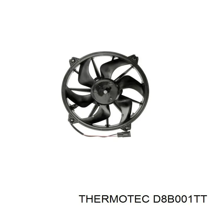 Купить D8B001TT Thermotec Диффузор радиатора кондиционера, в сборе с крыльчаткой и мотором