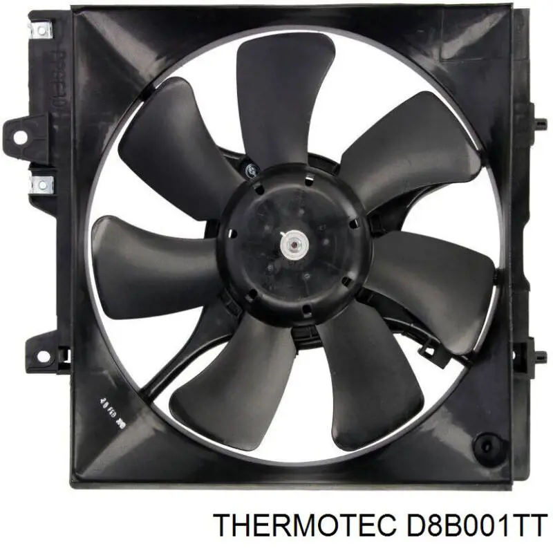 Диффузор радиатора кондиционера, в сборе с крыльчаткой и мотором Thermotec D8B001TT